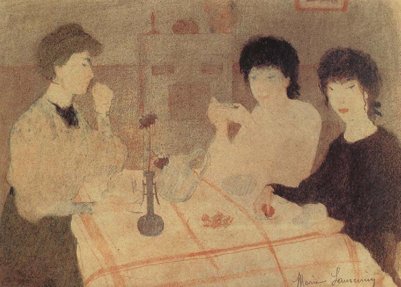 Marie Laurencin Rolansan with friend drinking tea